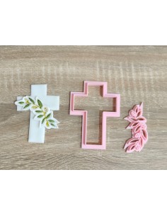 Cortador Cruz con marcador Hojas