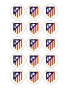 Papel de azúcar escudo Atlético de Madrid para galletas Nº75