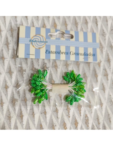 Estambres granulados 5mm verde