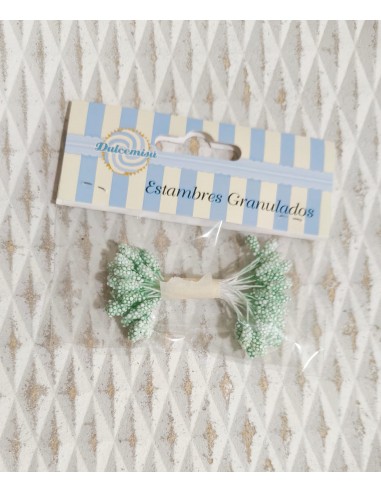 Estambres granulados 5mm verde menta claro