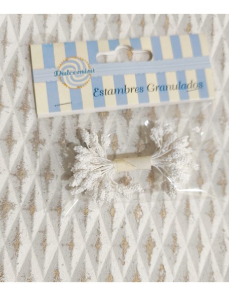 Estambres granulados 5 mm blancos