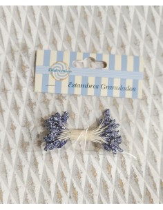 Estambres granulados 5mm azul oscuro