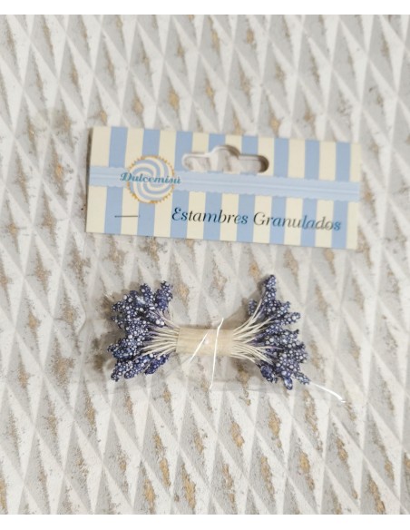 Estambres granulados 5mm azul oscuro