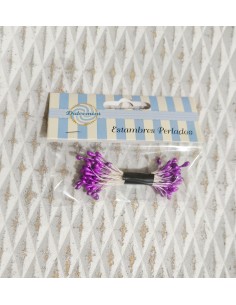 Estambres para flores perlado violeta