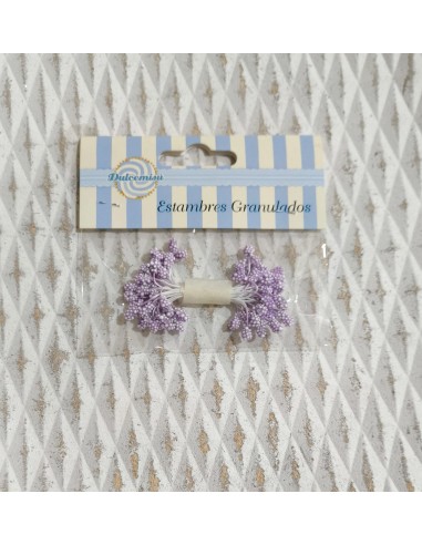 Estambres granulados 5mm lila pastel