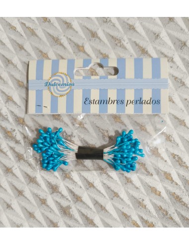 Estambres para Flores Perlado Azul