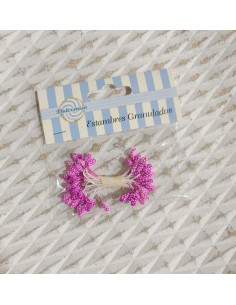 Estambres granulados 5mm rosa fuerte