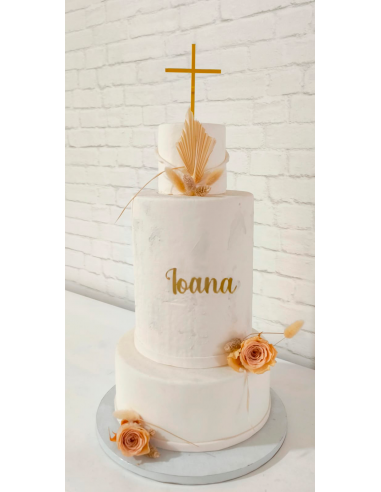 Topper Cruz + Nombre Frontal para tarta