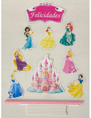 Toppers Princesas Disney Cartulina