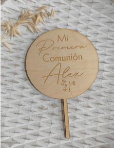 Topper Primera Comunión madera
