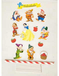 Toppers Blancanieves Cartulina