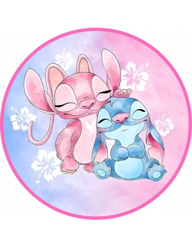 Papel de Azúcar Stitch y Ángel
