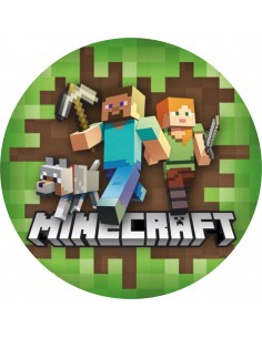 Papel de Azúcar Minecraft 20 cm