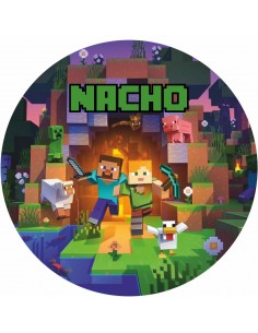 Papel de Azúcar Minecraft 20 cm Personalizado
