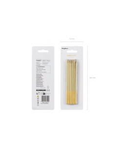 12 Velas Doradas 14 cm 2