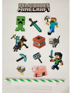 Toppers Minecraft Cartulina