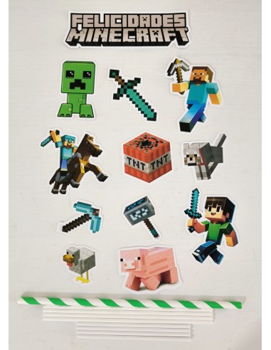 Toppers Minecraft Cartulina