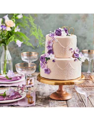 Preparado para encaje comestible blanco sin gluten