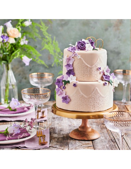 Preparado para encaje comestible blanco sin gluten