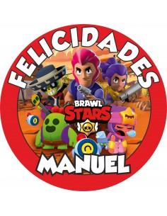 Papel de Azúcar Brawl Star Con Nombre
