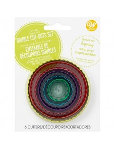 Set 6 Cortadores Redondos Doble Filo Wilton