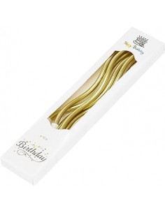 set 6 velas Oro onduladas 2