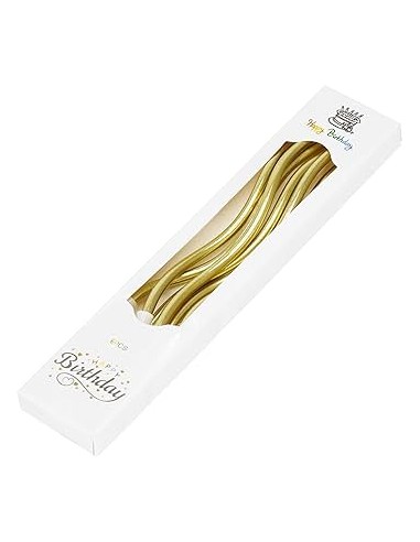 set 6 velas Oro onduladas
