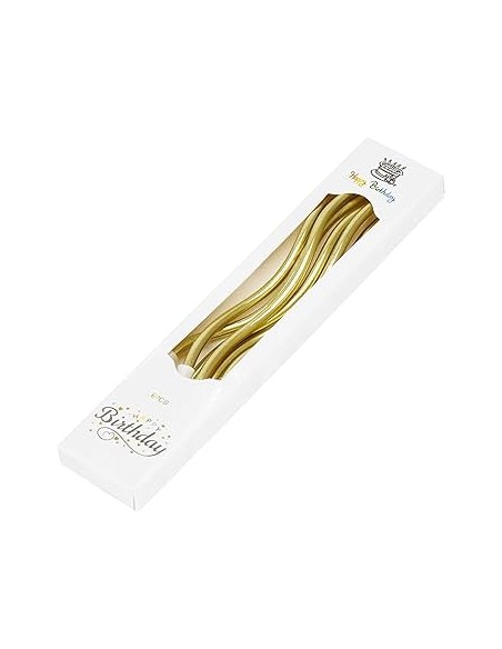 set 6 velas Oro onduladas