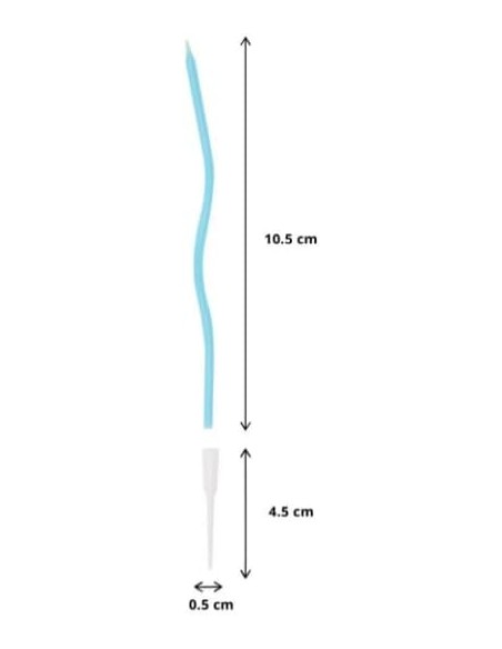 6 Velas Onduladas Colores Variados