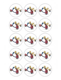 Papel de azúcar Minions para galletas  Nº106