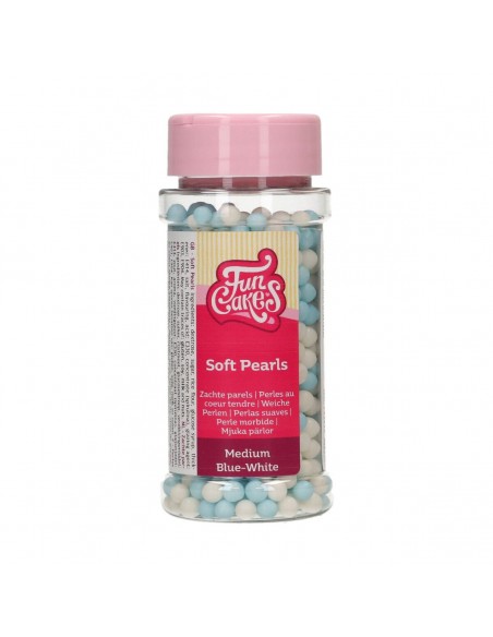 Perlas comestibles azules y blancas FunCakes