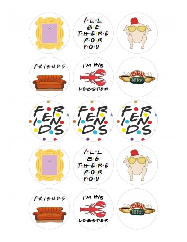 Papel de Azúcar Friends para Galletas