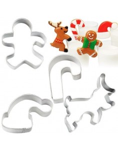 Set 4 cortadores Navidad