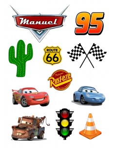 Papel Comestible Figuras Cars