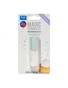Copos Glitter Iridiscente Comestible Cristal Blanco