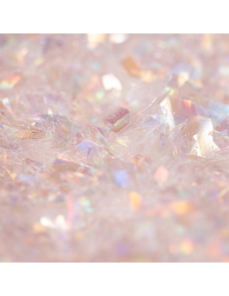 Copos Glitter Iridiscente Comestible Cristal Blanco