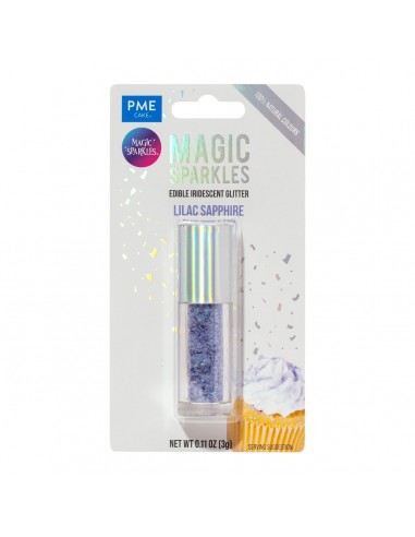 Copos Glitter Iridiscente Comestible Zafiro Lila