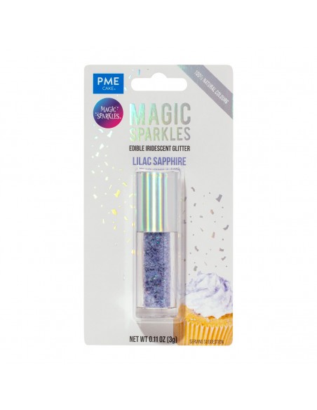 Copos Glitter Iridiscente Comestible Zafiro Lila
