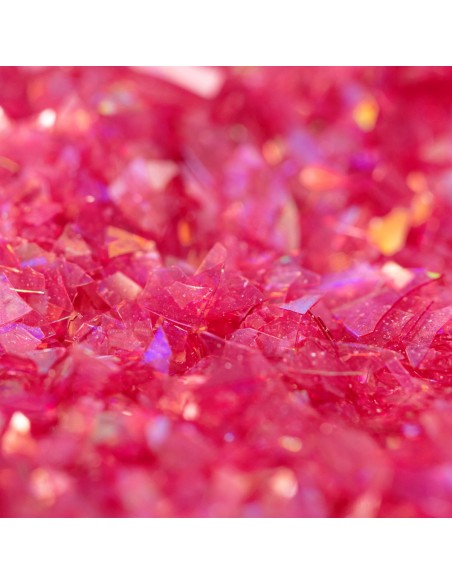 Copos Glitter Iridiscente Comestible Rosa Cuarzo
