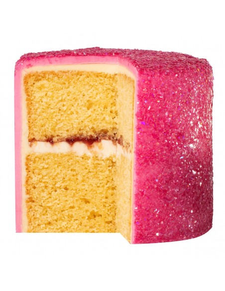 Copos Glitter Iridiscente Comestible Rosa Cuarzo
