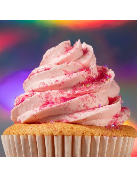 Copos Glitter Iridiscente Comestible Rosa Cuarzo