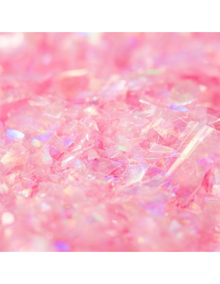 Copos Glitter Iridiscente Comestible Rosa Topacio