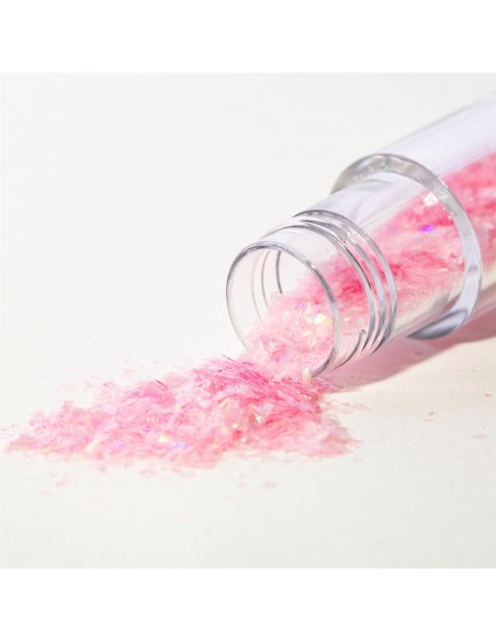 Copos Glitter Iridiscente Comestible Rosa Topacio