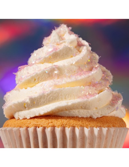 Copos Glitter Iridiscente Comestible Rosa Topacio