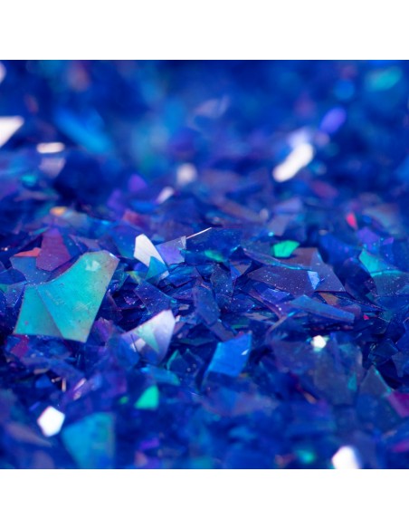 Copos Glitter Iridiscente Comestible Azul Zafiro