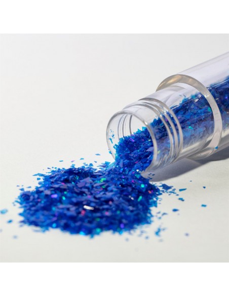 Copos Glitter Iridiscente Comestible Azul Zafiro
