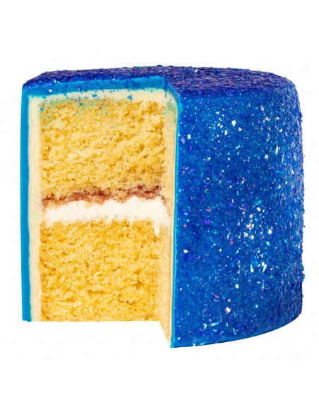 Copos Glitter Iridiscente Comestible Azul Zafiro