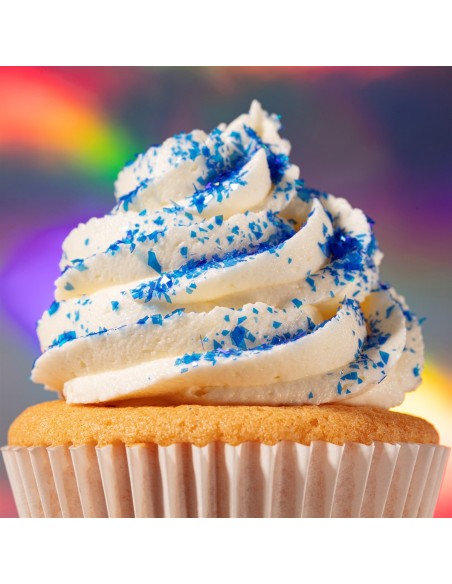 Copos Glitter Iridiscente Comestible Azul Zafiro