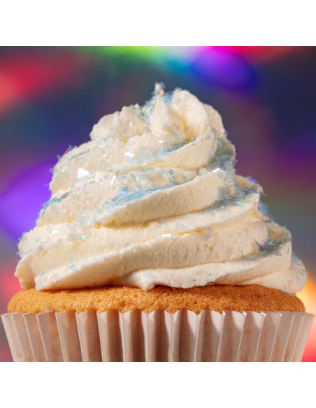 Copos Glitter Iridiscente Comestible Azul Aguamarina