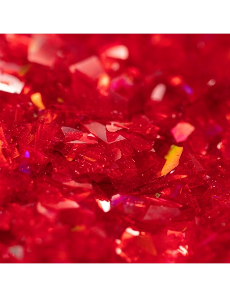 Copos Glitter Iridiscente Comestible Rojo Rubí